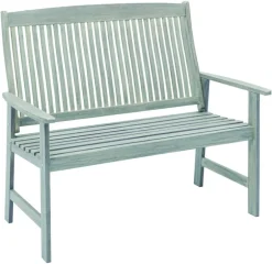 Jack Post Gray Wood Park Bench 40.25 in. H X 28.75 in. L X 47.25 in. D