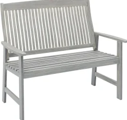 Jack Post Gray Wood Park Bench 40.25 in. H X 28.75 in. L X 47.25 in. D
