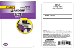 Jandorf 15 amps 125 V Black Outlet 1 pk