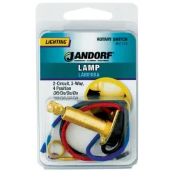 Jandorf 6 amps Single Pole or 3-way Rotary Appliance Switch Brass 1 pk