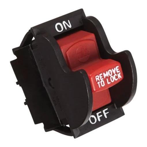 Jandorf 20 amps Single Pole Rocker Power Tool Switch Black/Red 1 pk