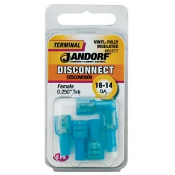 Jandorf 16-14 Ga. Insulated Wire Female Disconnect Blue 5 pk