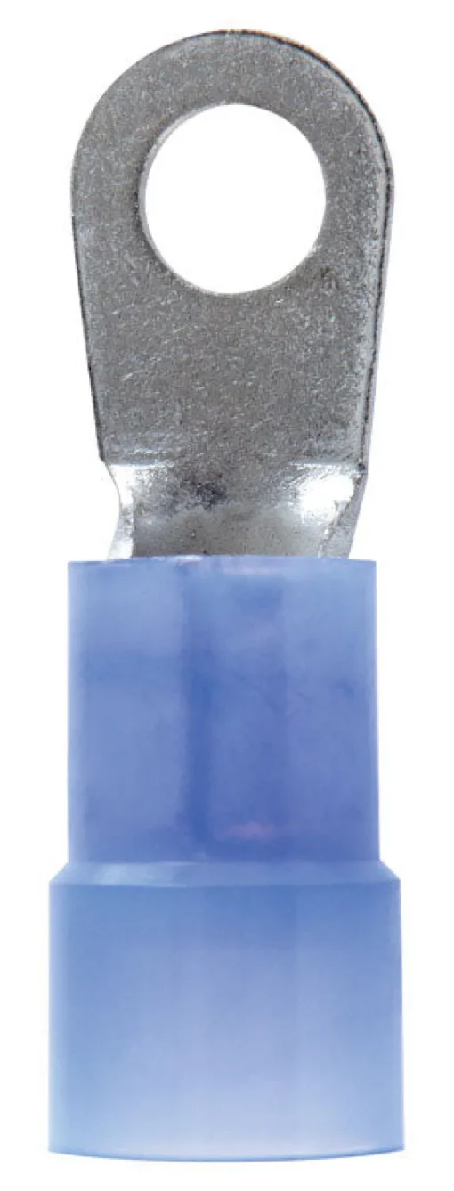Jandorf 6 Ga. Insulated Wire Terminal Ring Blue 2 pk