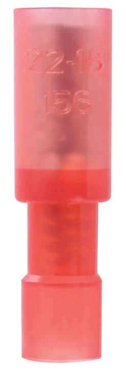 Jandorf 22-18 Ga. Insulated Wire Female Bullet Red 5 pk