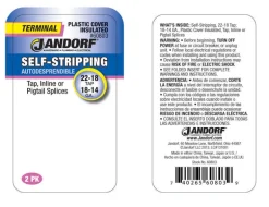 Jandorf 18-14 Ga. Insulated Wire Terminal Self-Stripping Red 2 pk