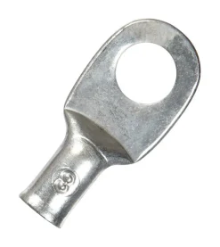 Jandorf 8 Ga. Uninsulated Wire Electrical Lug Silver 2 pk