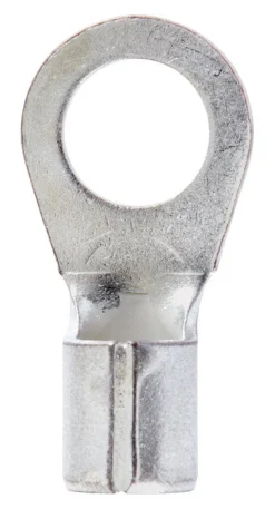 Jandorf 6 Ga. Uninsulated Wire Terminal Ring Silver 2 pk