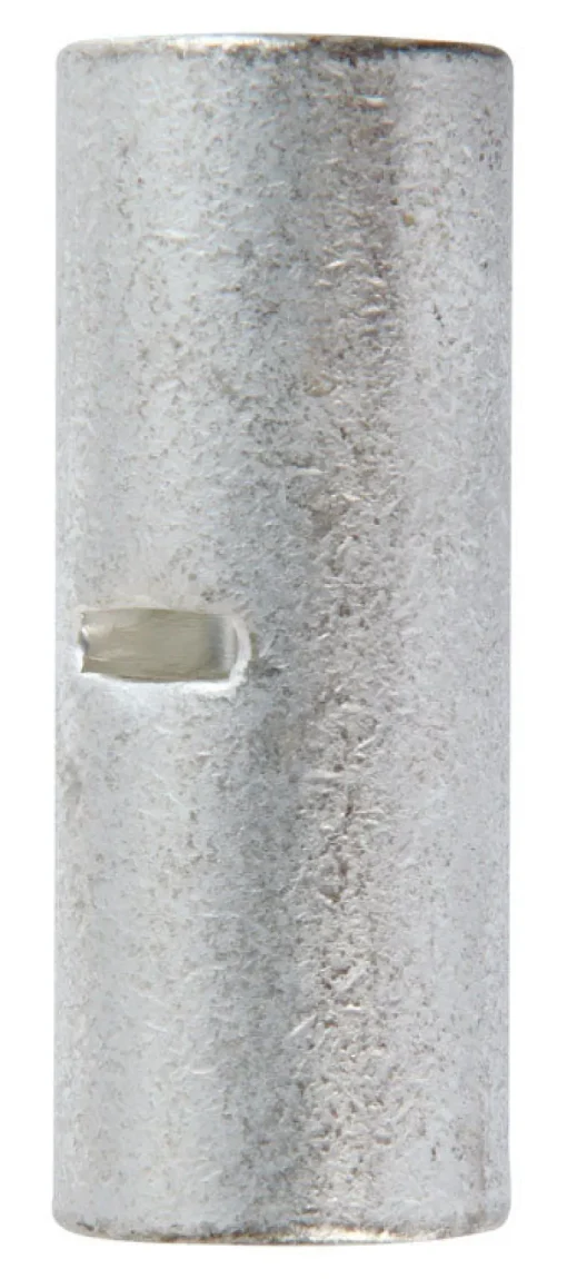 Jandorf 4 Ga. Uninsulated Wire Terminal Butt Splice Silver 2 pk