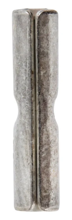Jandorf 22-18 Ga. Uninsulated Wire Terminal Butt Splice Silver 5 pk