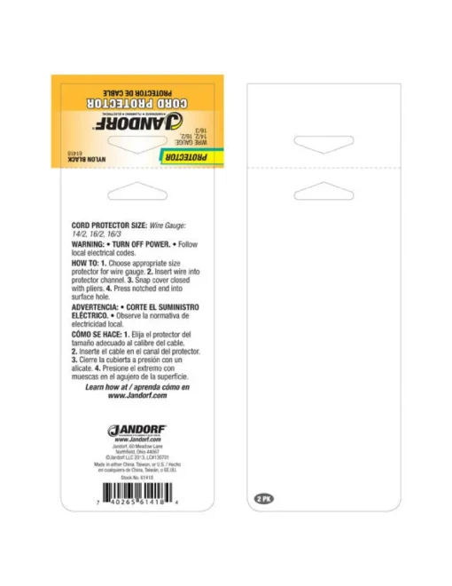 Jandorf 2.11 in. L Cord Protector 2 pk