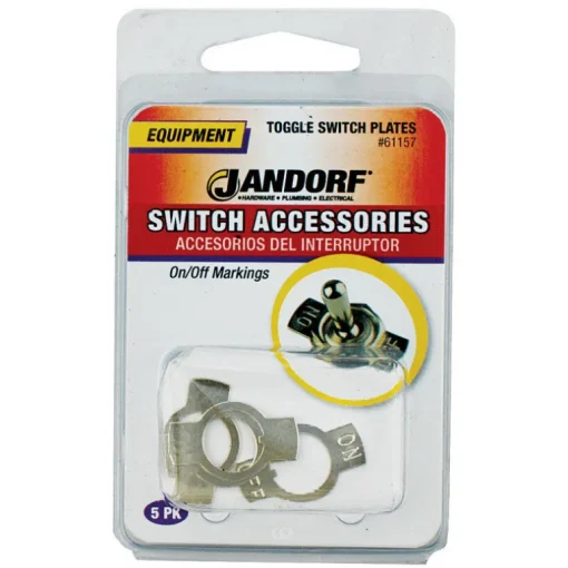 Jandorf Gray Aluminum Toggle Switch Plate 5 pk