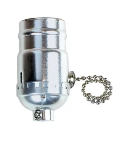 Jandorf Metal Medium Base Pull Chain Socket 1 pk