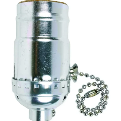 Jandorf Metal Medium Base Pull Chain Socket 1 pk