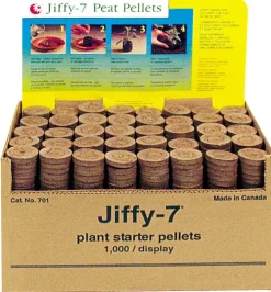 Jiffy J3bulk 1000 Piece Display Jiffy-7 Plant Starter Pellets (Pack of 1000)