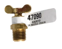 JMF Company 1/4 in. Brass Needle Drain Valve