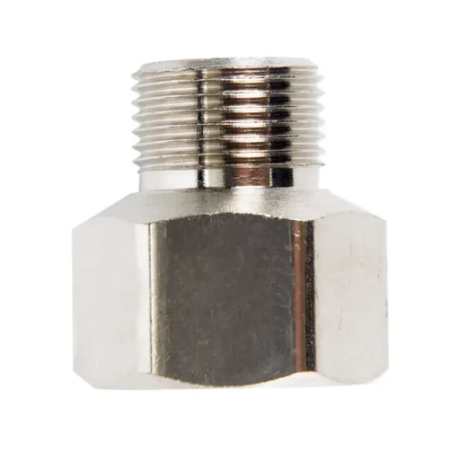 JMF Company 3/8 in. Fine Female Flare 3/8 in. D Male Compression Chrome Adapter