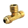 JMF Company 1/2 in. Flare X 1/2 in. D Flare Brass Branch Tee