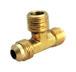 JMF Company 1/2 in. Flare X 1/2 in. D Flare Brass Branch Tee