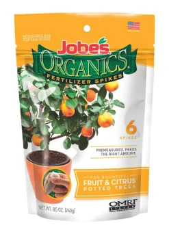 Jobe's Organics Fruit & Citrus Potted Trees 3-5-7 Fertilizer Spikes