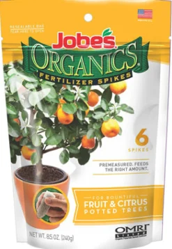 Jobe's Organics Fruit & Citrus Potted Trees 3-5-7 Fertilizer Spikes