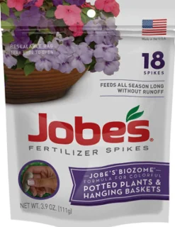 Jobe's Potted Plants & Hanging Baskets 8-9-12 Plant Fertilizer 18 pk
