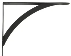 John Sterling Black Steel Elegant Bracket 12 Ga. 7 in. L (Pack of 10)