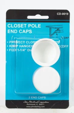 John Sterling Pro 1-1/4 in. L X 1-1/4 in. D Powder Coated Plastic Closet Rod Support