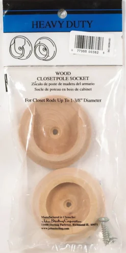 John Sterling Pro 1-3/8 in. L x 1-3/8 in. Dia. Brass Wood Rod Socket (Pack of 25)