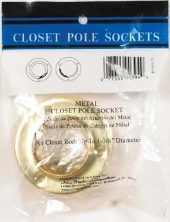 John Sterling Pro 1-3/8 in. L x 1-3/8 in. Dia. Brass Steel Rod Socket (Pack of 25)