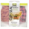 Joie 29148 7 X 7.75 Clear Clip & Seal Reusable Silicone Food Storage Bag