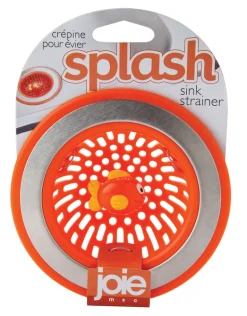 Joie 77019 4.5 X 1.25 Orange & Silver Splash Sink Drain Strainer