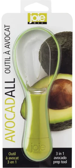 Joie 32222 8.75 X 4 X 0.75 Green & Clear Avocadall 3-In-1 Avocado Prep Tool