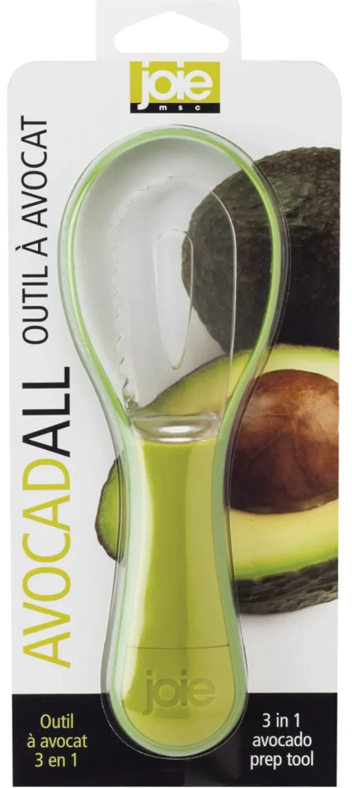 Joie 32222 8.75 X 4 X 0.75 Green & Clear Avocadall 3-In-1 Avocado Prep Tool