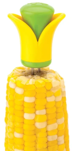 Joie 30333 3.625 X 1.75 X 1.13 Yellow & Green Blossom Corn Holders 8 Count