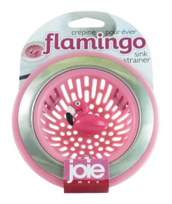 Joie Flamingo Pink/Silver Plastic/Stainless Steel Mesh Sink Strainer for All Drains