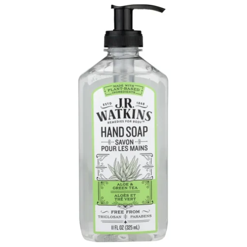 J.R. Watkins Aloe and Green Tea Scent Liquid Hand Soap 11 (Pack of 6)