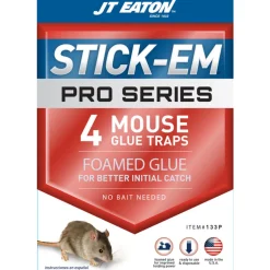 JT Eaton Stick-Em Glue Trap For Insects and Mice (Pack of 24)