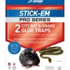 JT Eaton Stick-Em Pro Series Glue Trap For Rodents and Snakes 2 pk (Pack of 6)