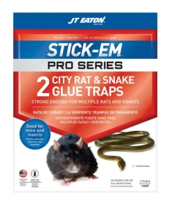 JT Eaton Stick-Em Pro Series Glue Trap For Rodents and Snakes 2 pk (Pack of 6)