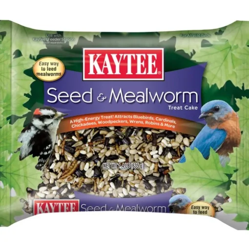 Kaytee Assorted Species Seed and Mealworm Seed Cake 1.4 lb