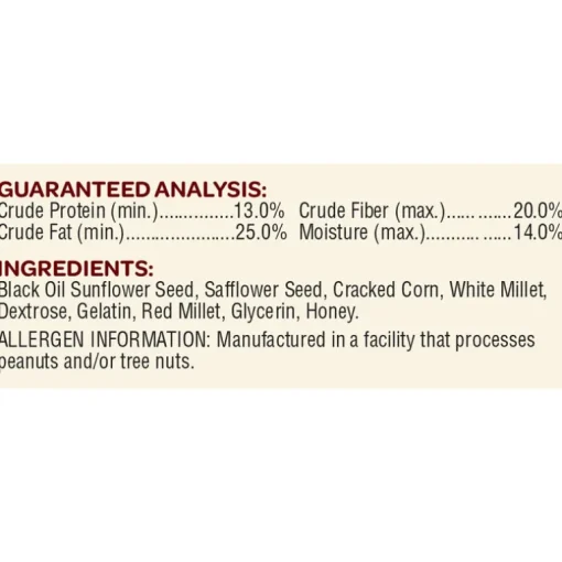 Kaytee Cardinal Black Oil Sunflower Seed Seed Cake 1.85 lb
