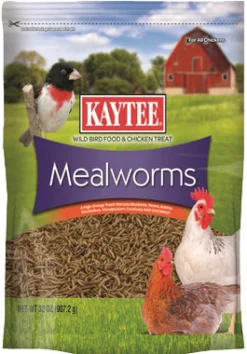 Kaytee Mealworms Wild Bird/Poultry Dried Mealworm Mealworms 32 oz