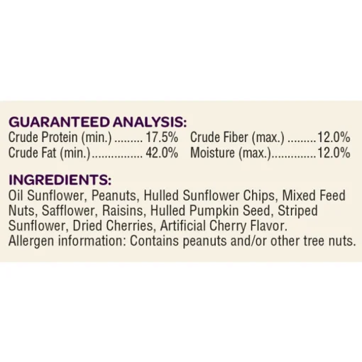 Kaytee Nut & Fruit Blend Songbird Nut & Fruit Wild Bird Food 5 lb (Pack of 6)