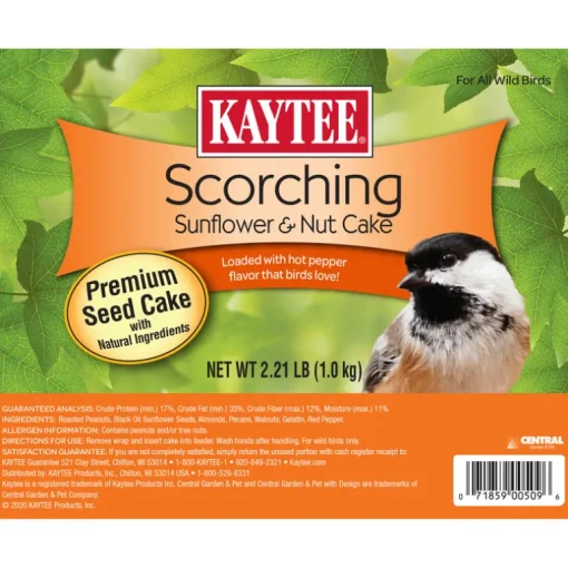 Kaytee Scorching Songbird Roasted Peanuts Seed and Nut Cake 2.2 lb