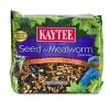 Kaytee Seed & Mealworm Treat Cake Wild Bird Hulled Sunflower Seed Seed Cake 6 oz (Pack of 6).