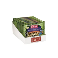 Kaytee Seed & Mealworm Treat Cake Wild Bird Hulled Sunflower Seed Seed Cake 6 oz (Pack of 6).