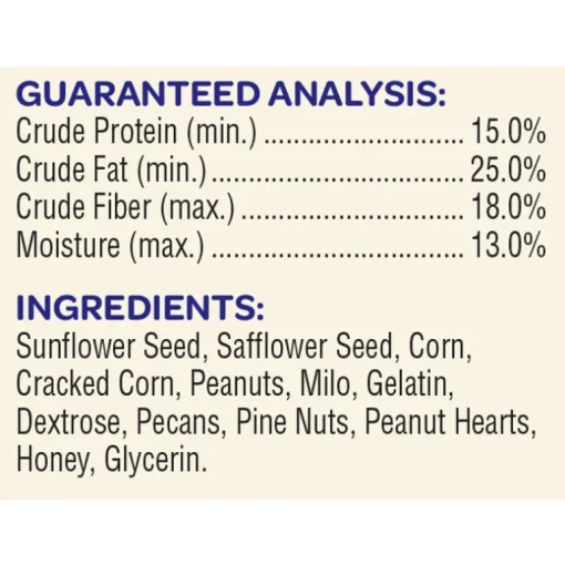 Kaytee Woodpecker Bar Sunflower Seed Wild Bird Energy Treat Bar 11 oz.