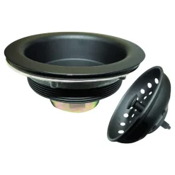 Keeney 4-1/2 in. Black Stainless Steel Kitchen Sink Strainer