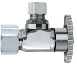 Keeney 5/8 in. Compression X 3/8 in. Compression Brass Angle Stop Valve