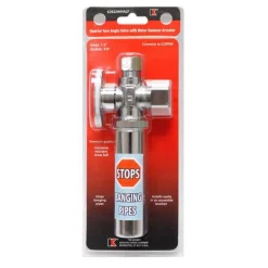 Keeney 5/8 in. CTS in. X 3/8 in. Compression Brass Shut-Off Valve with Water Hammer
